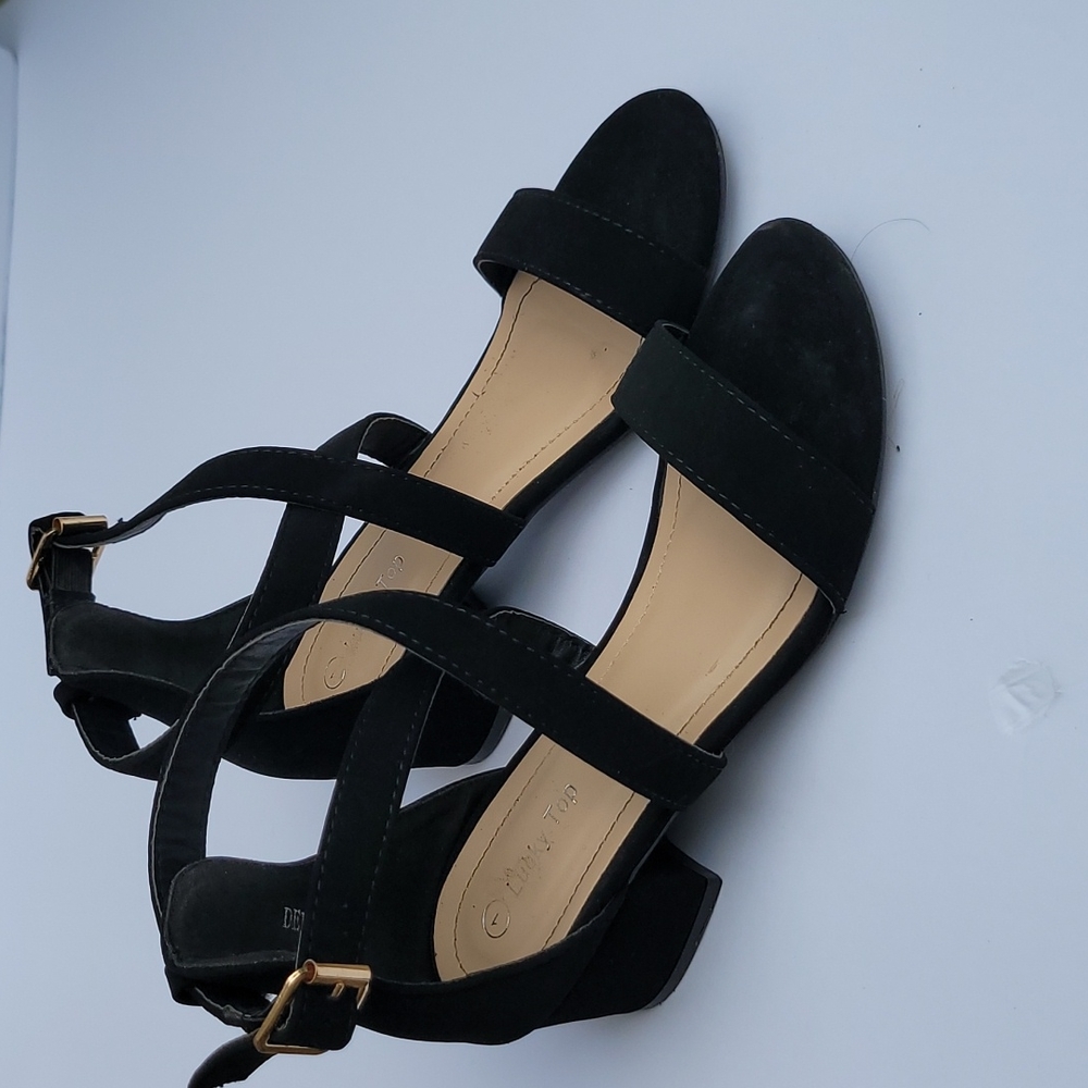 Lucky top black sandal
